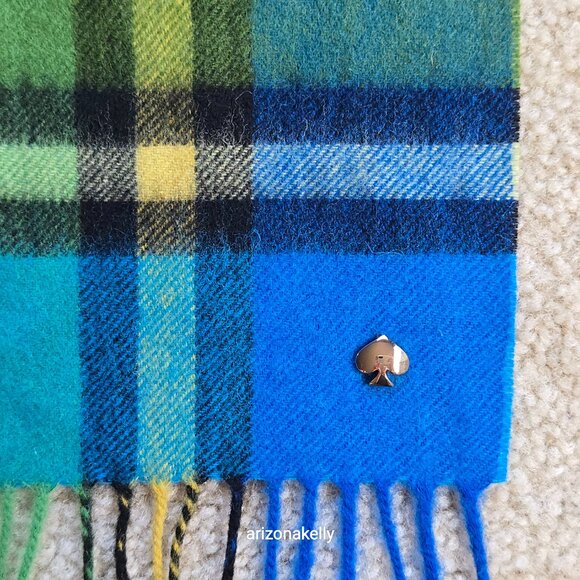 NWOT kate spade Plaid Mix Yarn Dye Wool Multicolor Colorful - Picture 4 of 12